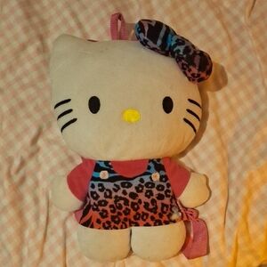 Vinage Hello Kitty Plush Backpack - Cheetah Print / Leopoard Print